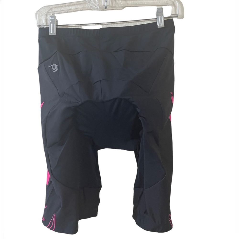 💛💛 4/$25 Beroy black padded biking shorts w/ hot pink accents/ 2XL